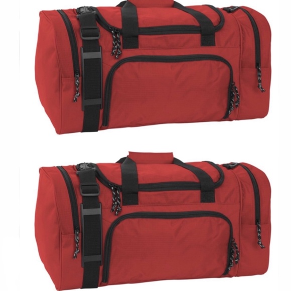 (2 Pack) Coronado Carry-On Sport Locker Bag 21.0”x10.5”x10.5” DARK RED NWT - Picture 1 of 8